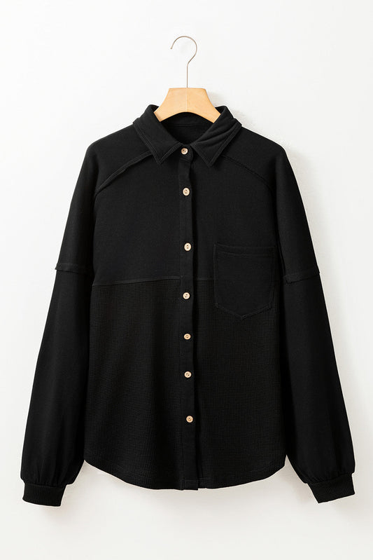 Waffle Knit Shacket RTS