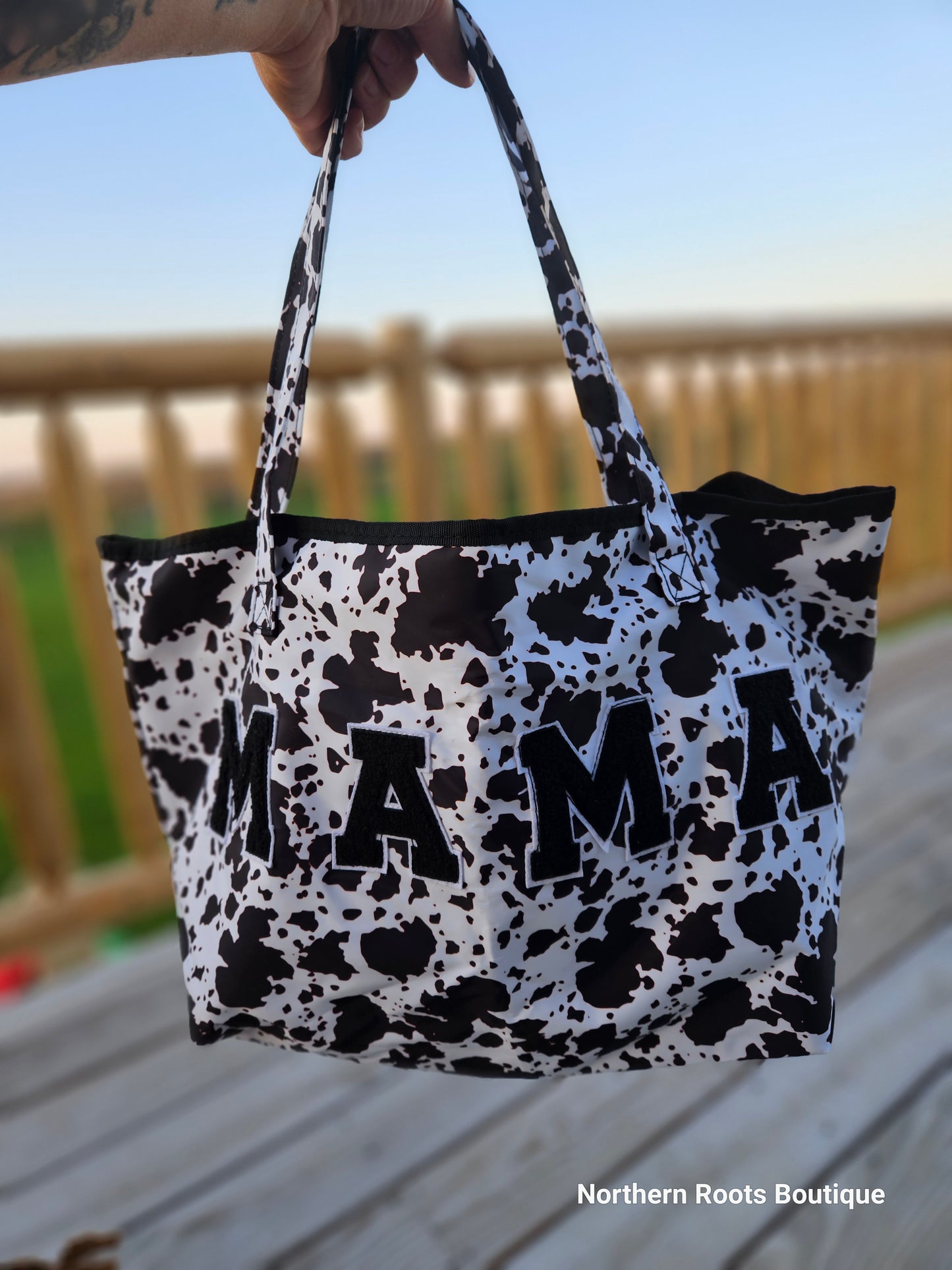 Mama Chenille Patch Bag