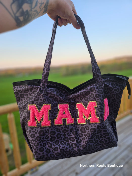 Mama Chenille Patch Bag