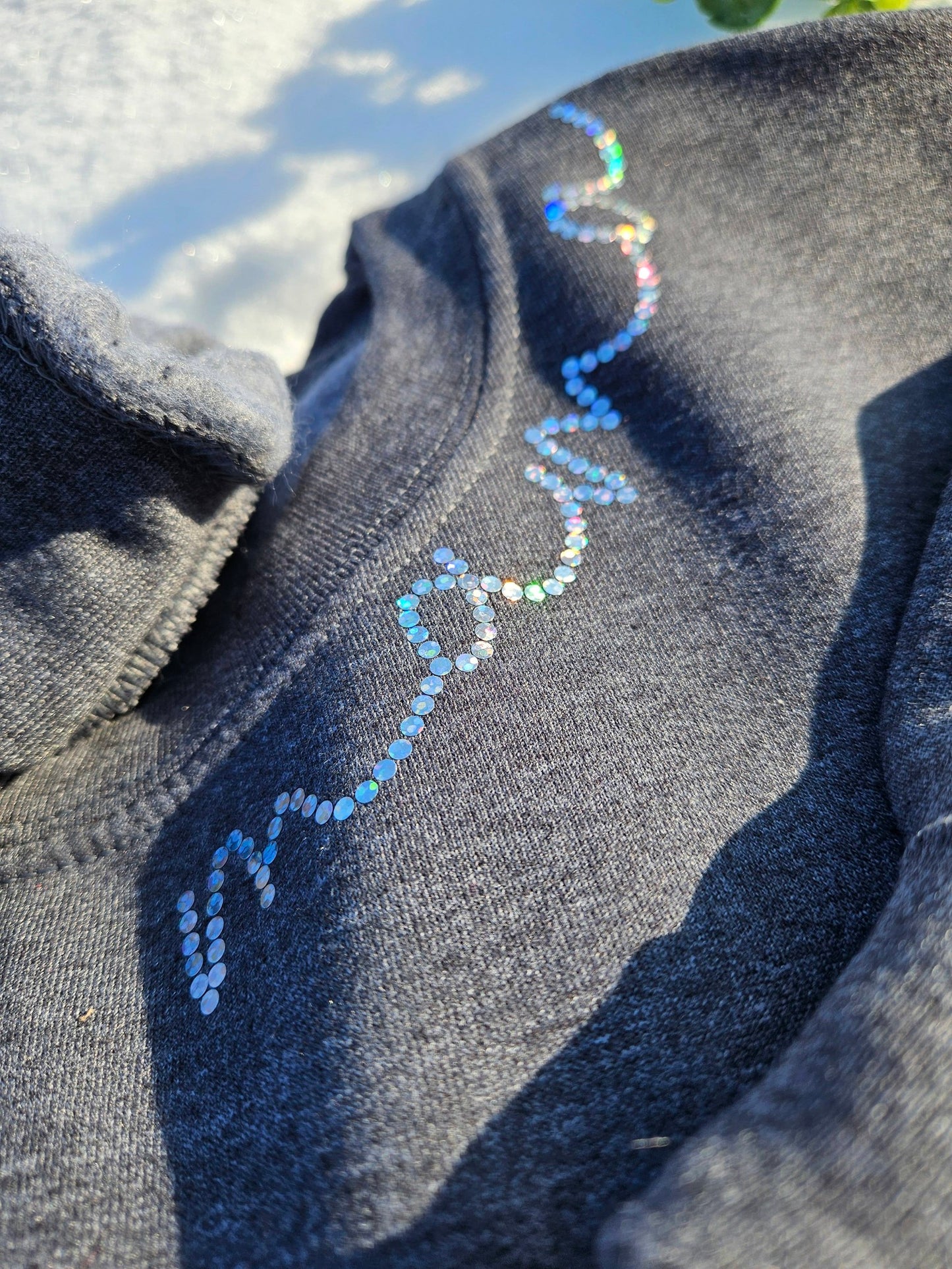 Sequin Mama neckline crewneck