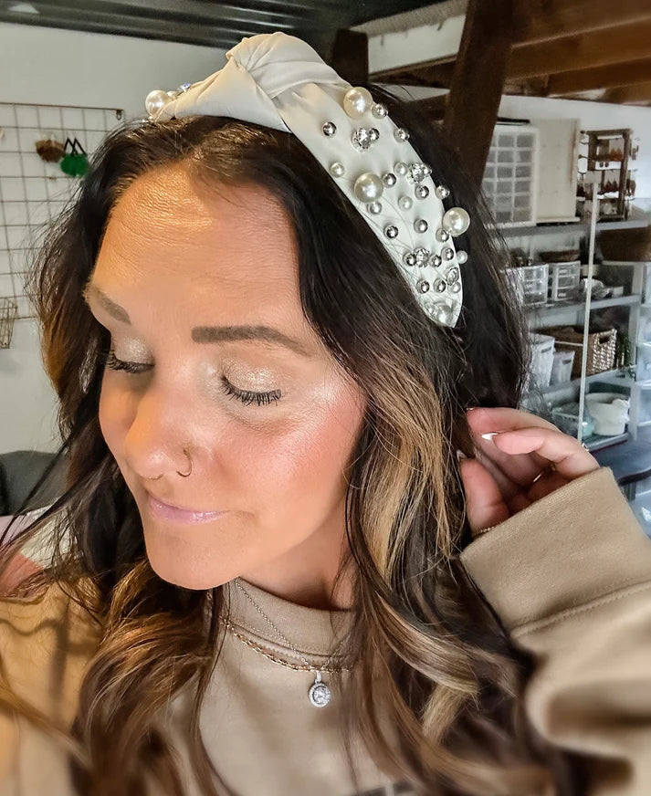 Pearl Rhinestone Headband