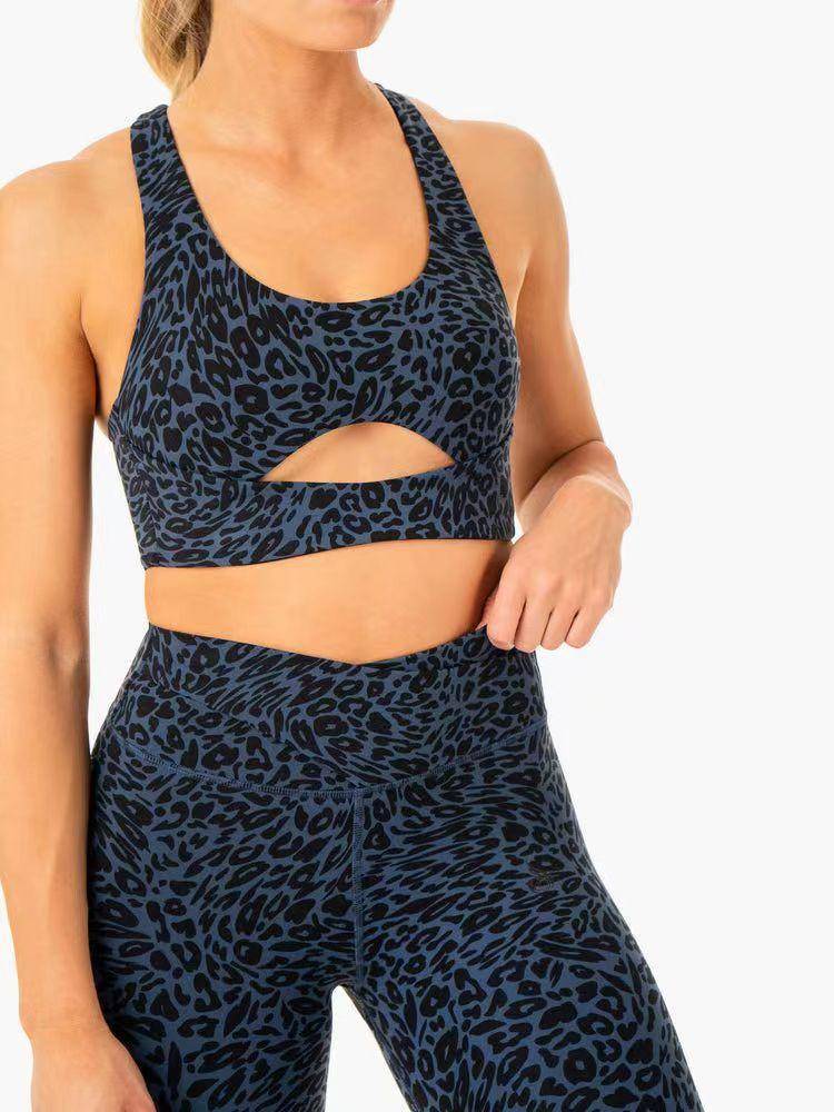 Leopard Cut Out Top & Curvy Leggings Set