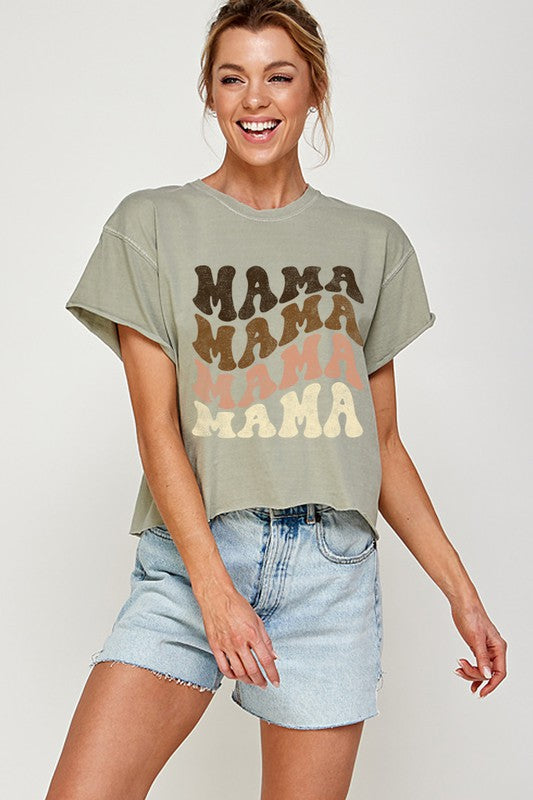 MAMA Graphic Print Women Top