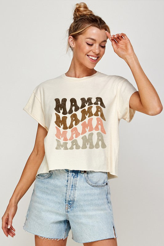 MAMA Graphic Print Women Top