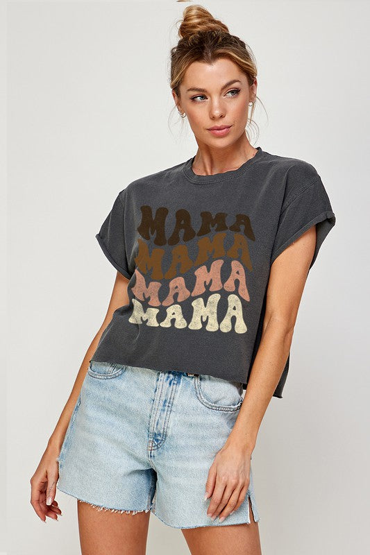 MAMA Graphic Print Women Top