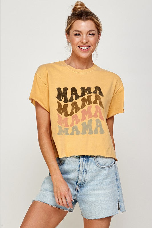 MAMA Graphic Print Women Top