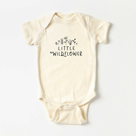 Little Wildflower Flowers Baby Onesie