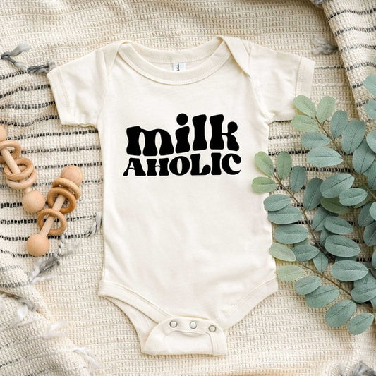 Milkaholic Wavy Baby Onesie