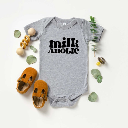 Milkaholic Wavy Baby Onesie