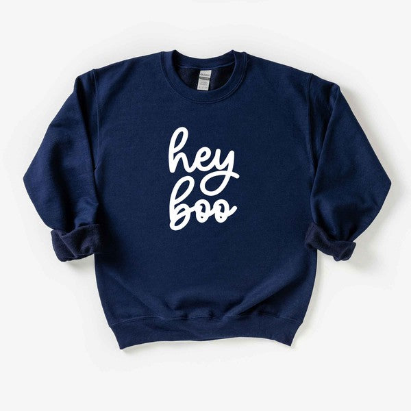 Hey Boo Cursive Youth Sweatshirt