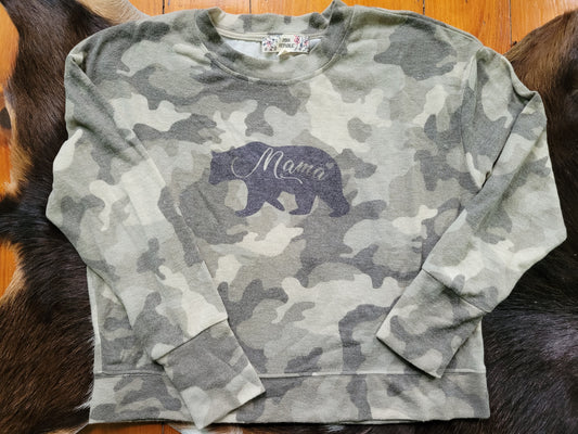 Mama Bear- Camo Sweatshirt