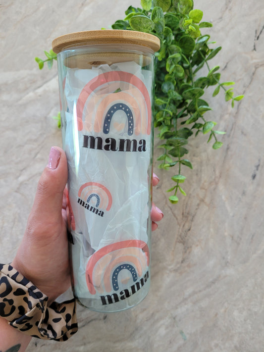 Boho Blue Mama 25 oz Tumbler