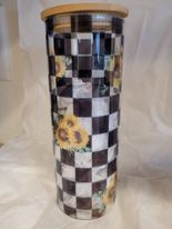 Checkered Sunflower 25 OZ Tumbler