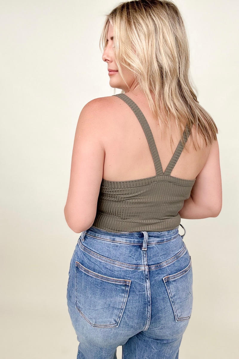 Zenana Ribbed Crop Cami