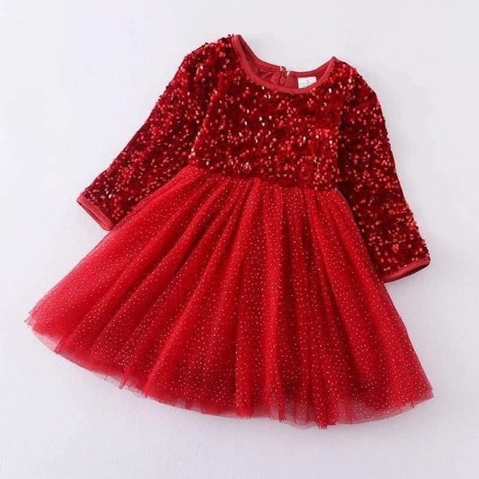 Red Sequin Party/ Holiday Dress