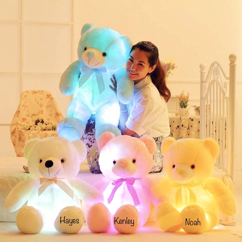 Personalized Light Up Teddy Bear- closes 12/16 guaranteed for valentines day