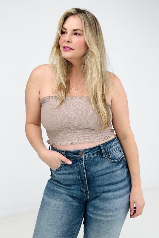 Zenana Smocked Tube Top