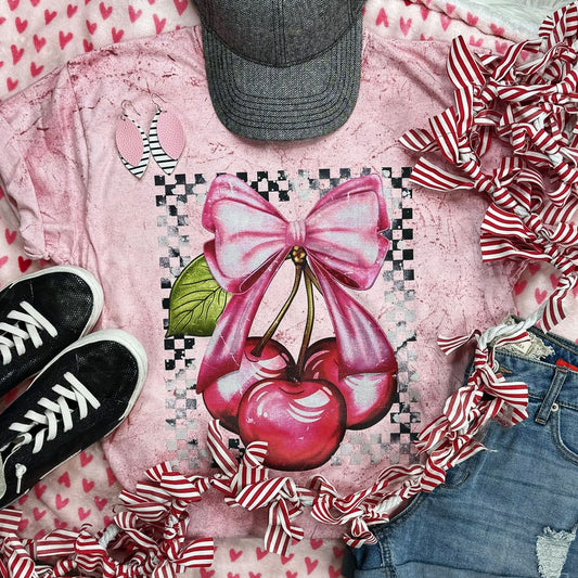 Cherries and Bow Graphic Tee