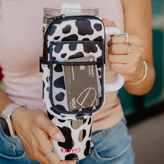 Cow Print Tumbler ZIPPER POUCH Phone and Card Holder