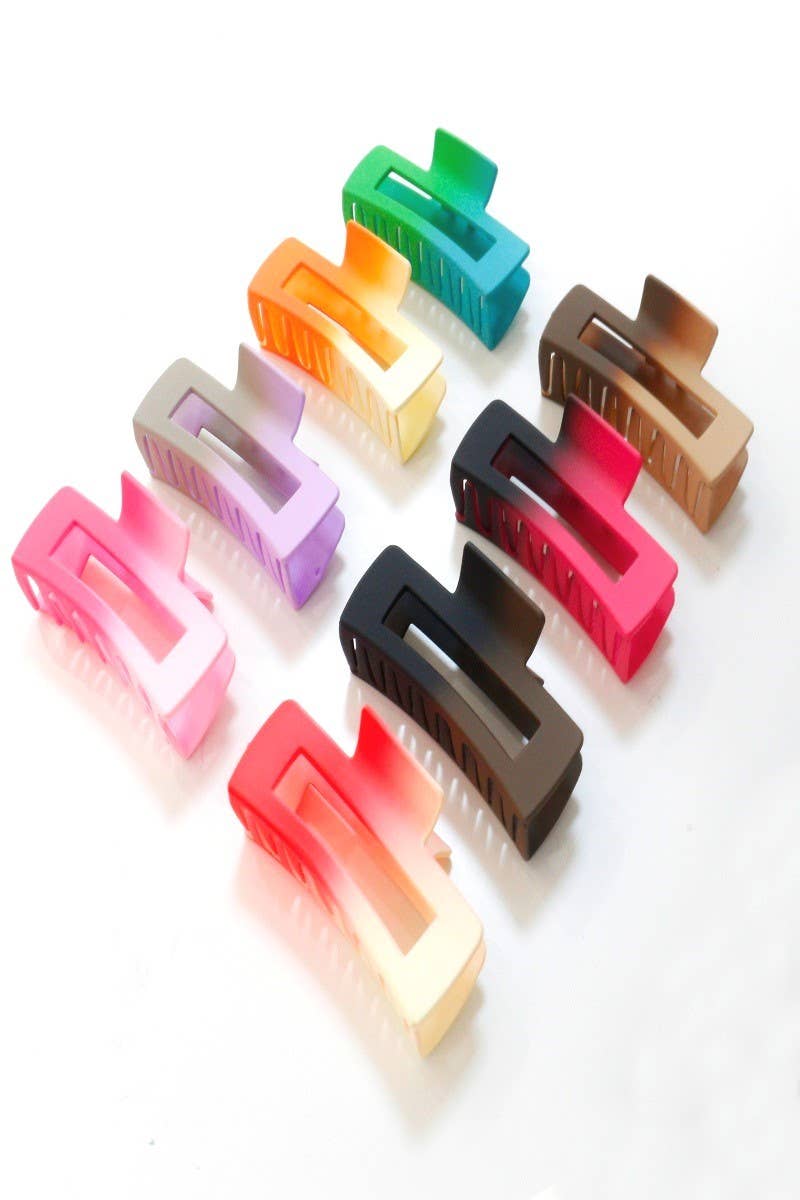 Four Inch Ombre Rectangular Hair Claws - Stocking Stuffers