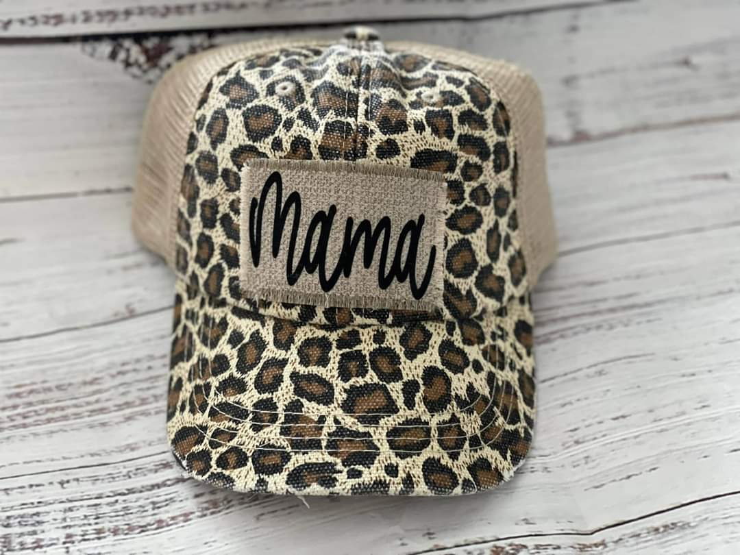 Leopard High Pony Mama Hat