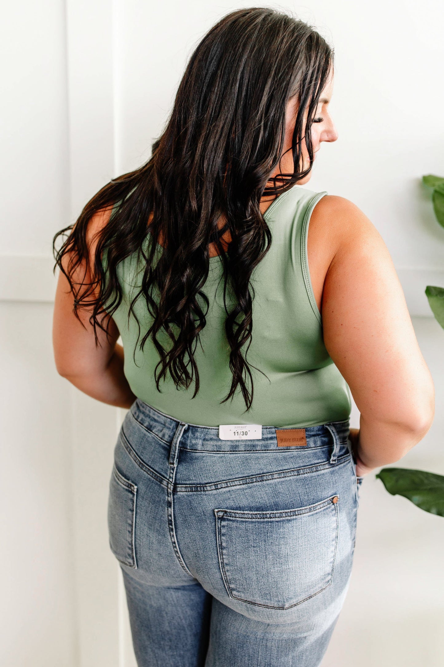 10.30 Sleeveless Bodysuit With Built-In Bra In Sage