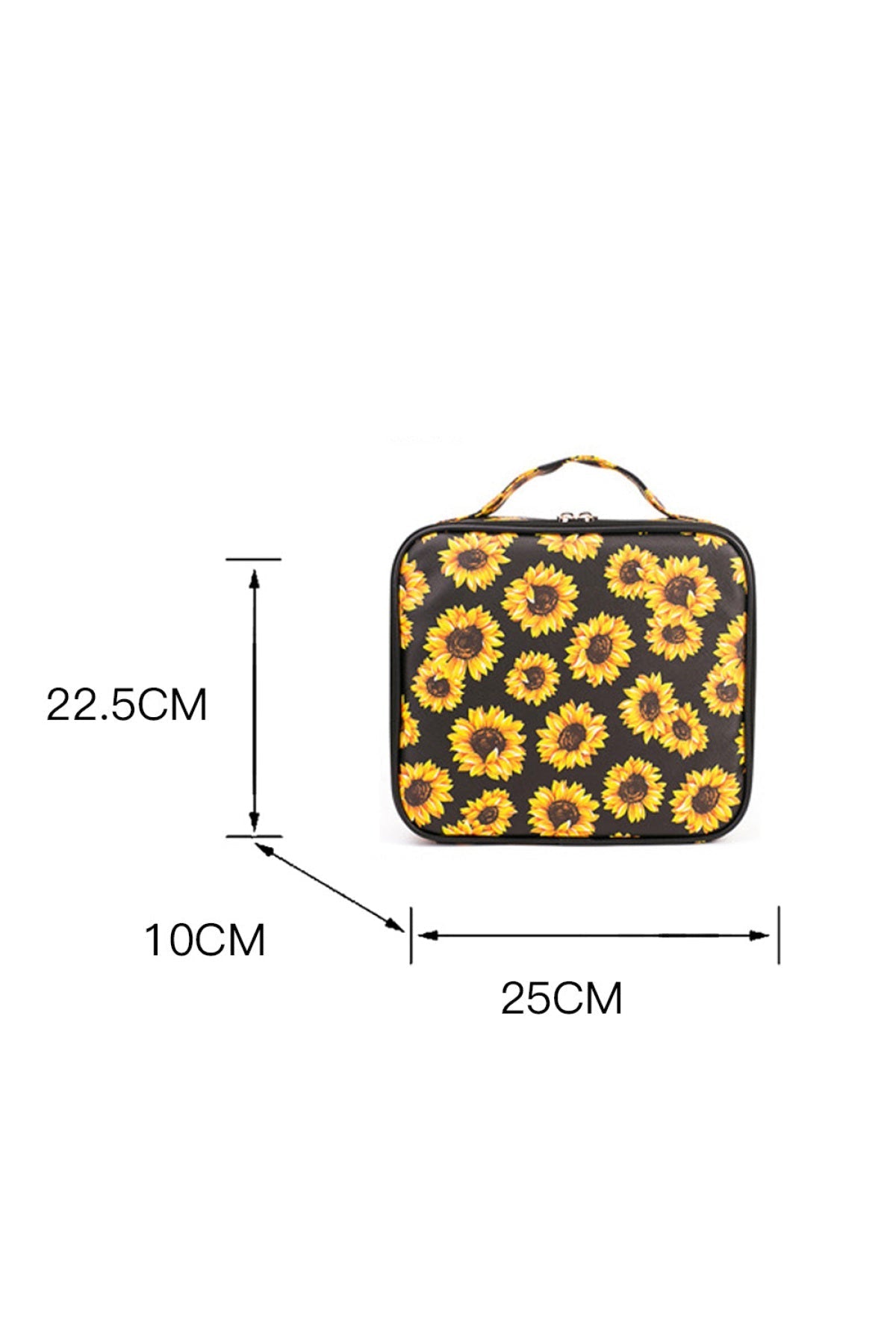 Sunflower Pattern Large Capacity Makeup Bag